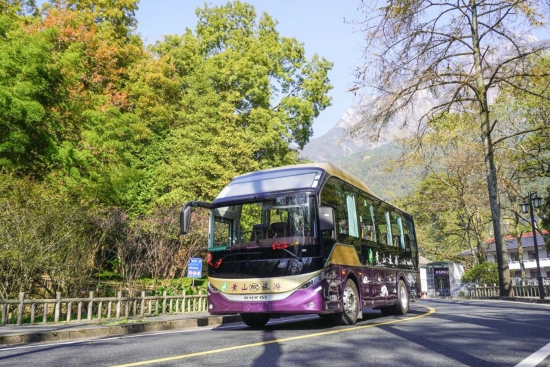 安凯N90E纯电动景交车批量交付黄山